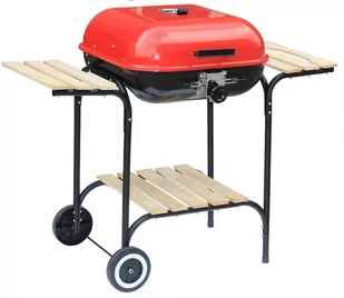 Activa Grill prostokątny z pokrywą czerwony, 40x45 cm - Grille - miniaturka - grafika 2