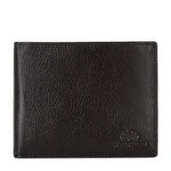 Portfele - Skórzany portfel męski z panelem na karty brązowy - miniaturka - grafika 1