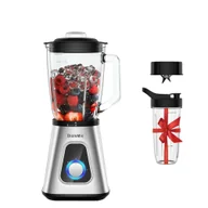 Dzbanki i imbryki - Blender do smoothie, moc 1300 W, szklany dzbanek 1,5 l, jasnoszary, wtyczka UE - miniaturka - grafika 1