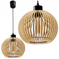 Lampy sufitowe - Lampa Sufitowa Wisząca Drewniana 1xE27 Kula Luca Wykonania - miniaturka - grafika 1