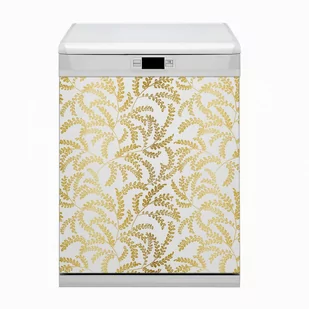 Ozdobna osłona zmywarki Złote liście 60x80 - Dekoracje domu - miniaturka - grafika 1