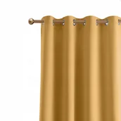 Zasłony - Zasłona zaciemniająca musztardowa 140x260 gruba - miniaturka - grafika 1