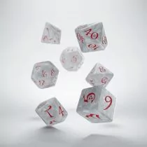 Q-workshop Kości Komplet Classic RPG Dice Set Perłowo-Czerwony - Akcesoria do gier planszowych - miniaturka - grafika 1