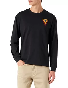 Wrangler Koszulka męska z logo Chest, czarny, XS - Koszulki męskie - miniaturka - grafika 1