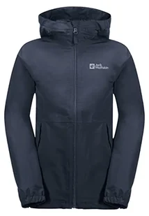 Jack Wolfskin Unisex Stormy Point Jacket, Night Blue, 176 (DE) - Kurtki i płaszcze dla chłopców - miniaturka - grafika 1