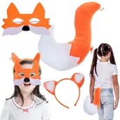 Stroje karnawałowe - Strój Lisa Przebranie Lis Lisi Ogon Lisie Uszy Lisica Zwierzątko Karnawał - miniaturka - grafika 1