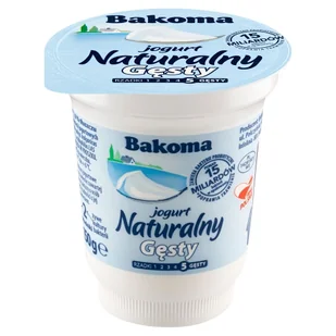 BAKOMA jogurt NATURALNY 390G - Kefiry, jogurty, maślanki - miniaturka - grafika 1