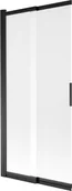 Parawany nawannowe - Mexen Fox parawan nawannowy 2-skrzydłowy przesuwny 85 x 150 cm, szron, czarny - 891-085-002-70-30 - miniaturka - grafika 1