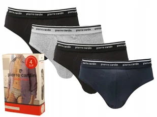 PIERRE CARDIN bawełna MĘSKIE SLIPY - 4-pak - M - Majtki męskie - miniaturka - grafika 1