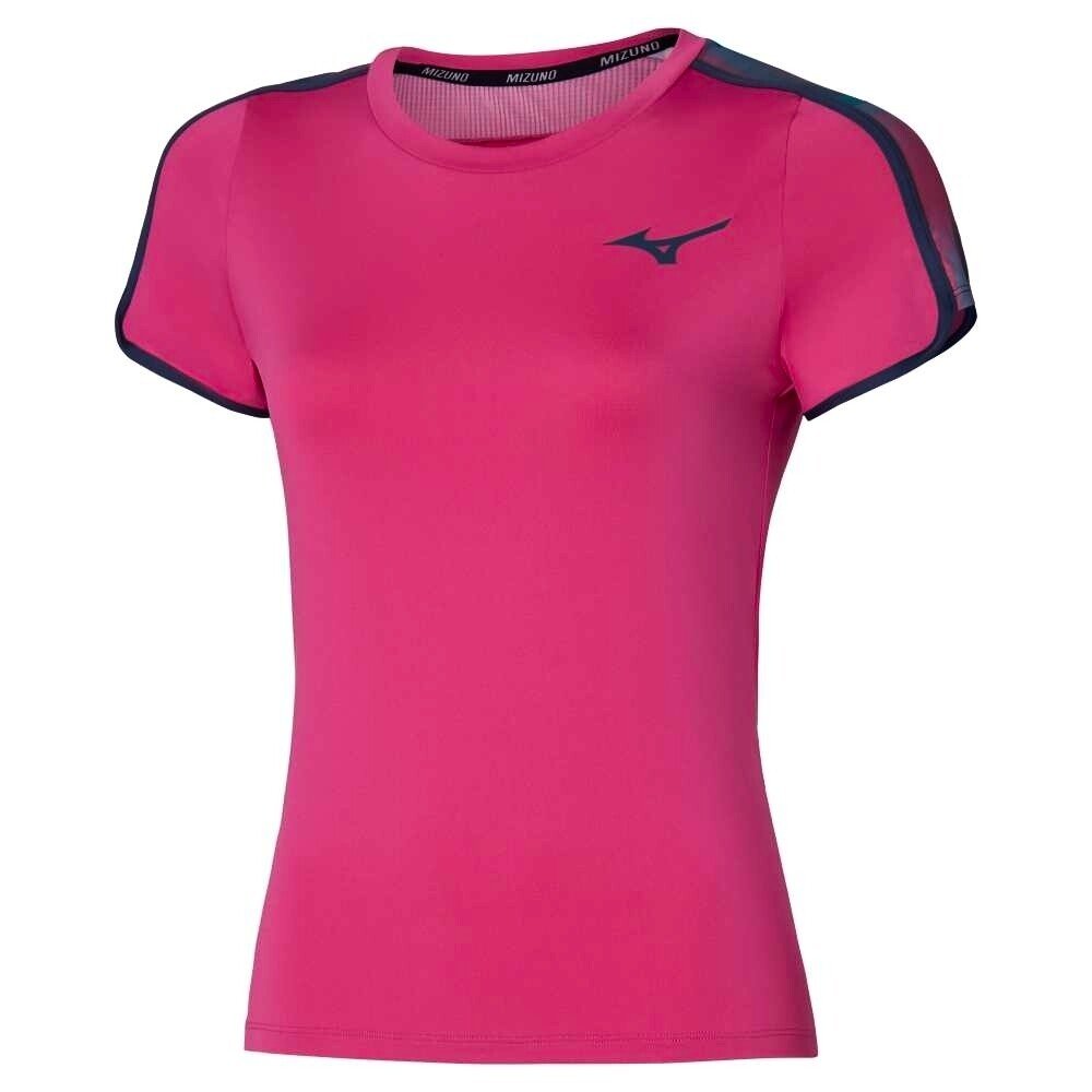 Koszulka damska Mizuno Frontier Tee W Fuchsia Purple S
