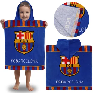 FC Barcelona Dziecięcy ręcznik na basen, SZYBKOSCHNĄCE poncho z kapturem dla chłopca, 100% BAWEŁNA 50x100 cm OEKO-TEX - Okrycia kąpielowe dla dzieci FC Barcelona Dziecięcy ręcznik na basen, SZYBKOSCHNĄCE poncho z kapturem dla chłopca, 100% BAWEŁNA 50x100 cm OEKO-TEX - Okrycia kąpielowe dla dzieci - miniaturka - grafika 1