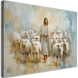 Feeby Obraz religijny, Jezus Dobry Pasterz 120x80cm - Obrazy i zdjęcia na płótnie Feeby Obraz religijny, Jezus Dobry Pasterz 120x80cm - Obrazy i zdjęcia na płótnie - miniaturka - grafika 1