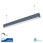 Oprawy, klosze i abażury - v-tac Oprawa V-TAC LED Linear SAMSUNG CHIP 60W Góra/Dół Do łączenia Zwieszana Srebrna 120cm VT-7-60 4000K 6000lm - miniaturka - grafika 1