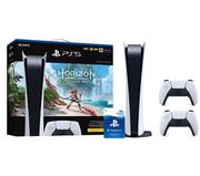 Konsole Playstation - Sony PlayStation 5 Digital + Horizon Forbidden West + doładowanie PSN 100 zł + dodatkowy pad (biały) - miniaturka - grafika 1