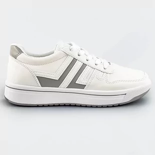 SPORTOWE BUTY DAMSKIE BIAŁO-SZARE (AD-587) - Mix Feel - Buty sportowe damskie - miniaturka - grafika 1