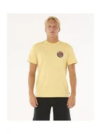 Koszulki męskie - Koszulka RIP CURL Wettie Passage Icon Tee żółty L - miniaturka - grafika 1