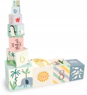 Puzzle - Vilac Kostki do układania wieża Zwierzęta Świata +2 - miniaturka - grafika 1