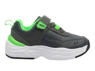 Buty dla chłopców - Buty Sportowe Chłopięce Befado 516Y259 Szaro-zielone Na Rzep - miniaturka - grafika 1