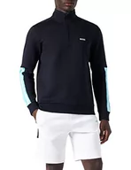 Bluzy męskie - BOSS Bluza męska, Ciemnoniebieski 403, S - miniaturka - grafika 1