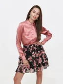 Koszule damskie - Satynowa koszula z ozdobnymi guzikami TSKW24BLK354803X00 Top Secret - miniaturka - grafika 1