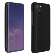 Etui i futerały do telefonów - Etui z klapką, lustrzane etui do Samsunga Galaxy S10 Lite, stojące etui – czarne - miniaturka - grafika 1