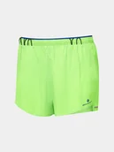 Spodnie sportowe męskie - RONHILL Spodenki do biegania męskie TECH RACE SHORTS fluo green/dark cobalt - miniaturka - grafika 1