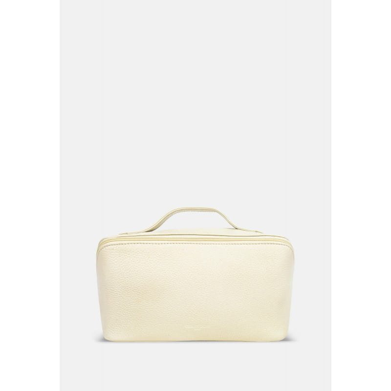 Kosmetyczka Cholewiński skórzana podróżna beżowa