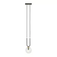 Lampy sufitowe - Emibig GLAM 1 BLACK/TRANSPARENT 1114/1 lampa wisząca szklane klosze GLAMOUR 1114/1 - miniaturka - grafika 1