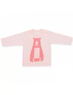 Kaftaniki dla niemowląt - Bluzka niemowlęca bawełniana długi rękaw HAPPY KIDS 68-104 Pinokio, Kolor: Różowy, Rozmiar: 68 - miniaturka - grafika 1