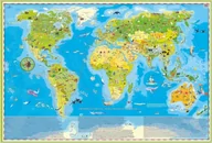 Mapy i plansze edukacyjne - ArtGlob, Zwierzęta Świata Młodego Odkrywcy mapa ścienna dla dzieci na podkładzie do wpinania - miniaturka - grafika 1