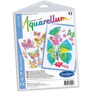Plansze zapasowe Aquarellum Junior - Kwiaty i Motyle, SentoSphere - Zabawki kreatywne - miniaturka - grafika 1