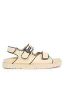 Sandały damskie - Tommy Hilfiger Sandały Rafia Sporty Sandal FW0FW07896 Beżowy - miniaturka - grafika 1