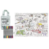 Łamigłówki - Podkładka na stół do malowania, pojazdy, eatsleepdoodle - miniaturka - grafika 1