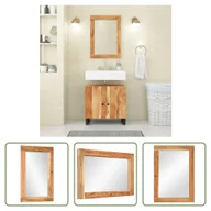 Lustra - The Living Store Lustro 70x50 cm lite drewno akacjowe i szkło - miniaturka - grafika 1