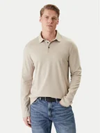 Koszulki męskie - Calvin Klein Polo LV040EM909 Beżowy Regular Fit - miniaturka - grafika 1