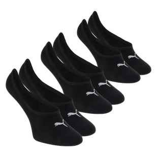 Skarpety stopki PUMA PUMA FOOTIE 3P UNISEX BLACK 90693001 – Czarny - Skarpetki męskie - miniaturka - grafika 1