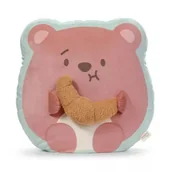 Maskotki i pluszaki - Poduszka MyMochi: Miś Nomo z rogalikiem - 35 x 33 cm - miniaturka - grafika 1