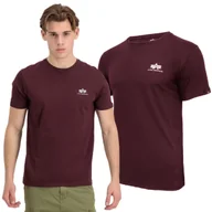 Odzież taktyczna i umundurowanie - Koszulka Alpha Industries Small Logo Basic 188505 21 - Bordowa - miniaturka - grafika 1