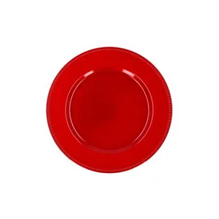 Taca dekoracyjna czerwona 33 cm - Tace i patery - miniaturka - grafika 1