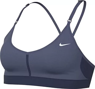 Nike DF Indy dekolt biustonosz rozproszony niebieski/północ granatowy/Wh XS - Biustonosze - miniaturka - grafika 1