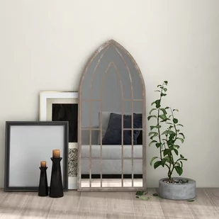 vidaXL Lustro do wnętrz, kolor piaskowy, 100x45 cm, żelazne - Lustra - miniaturka - grafika 1