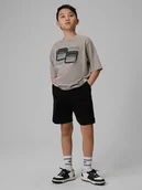 Spodnie i spodenki dla chłopców - 4F Spodenki dresowe chłopięce - czarne 152 (11-12 lat) - miniaturka - grafika 1