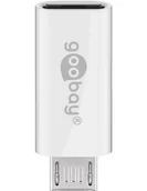 Adaptery i przejściówki - Goobay Adapter USB microUSB USB C Złoty 55550 - miniaturka - grafika 1