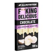 Czekolada - AllNutrition AllNutrition F king Delicious Chocolate 100 g biała czekolada kokos - miniaturka - grafika 1