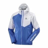 Kurtki i kamizelki sportowe damskie - Kurtka Salomon Bonatti Trail Nautical Blue / White - miniaturka - grafika 1