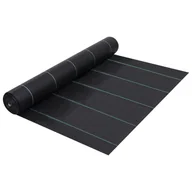 Pozostałe akcesoria do uprawy roślin - vidaXL Agrotkanina przeciw chwastom czarna matowa 2x150 m PP 313069 - miniaturka - grafika 1