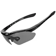 Okulary sportowe - Okulary rowerowe ROCKBROS 10143 Czarny - miniaturka - grafika 1