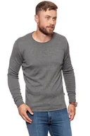 Bluzy męskie - MĘSKI SWETER WRANGLER ROLL EDGE CREW GREY MARL W8624RGVB 112132326 - Wrangler - miniaturka - grafika 1