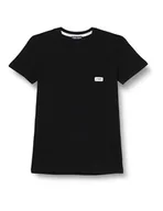 Koszulki męskie - Emporio Armani Męski T-shirt z logo Crew Neck Shiny, czarny, M - miniaturka - grafika 1
