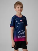 Koszulki dla dziewczynek - 4F Koszulka meczowa replika wyjazdowa z sezonu 2025/26 dziecięca 4F x Projekt Warszawa - granatowa 98/104 - miniaturka - grafika 1